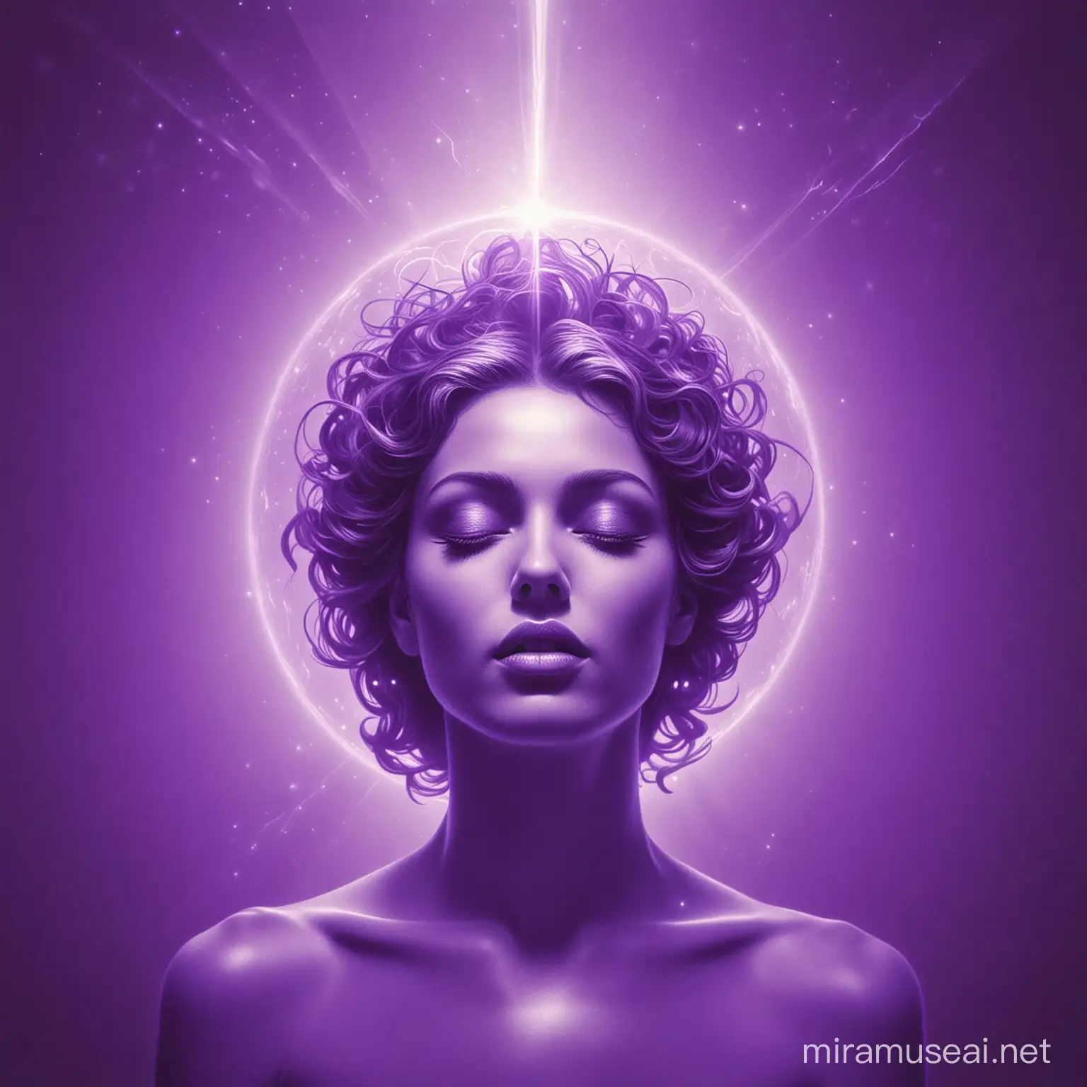 opening of the consciousness in purple hue
