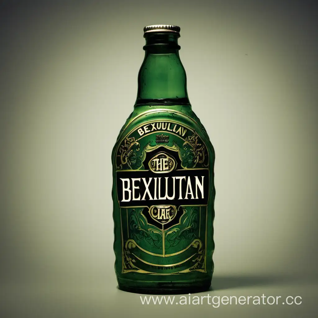 В бутылке написано Bexultan