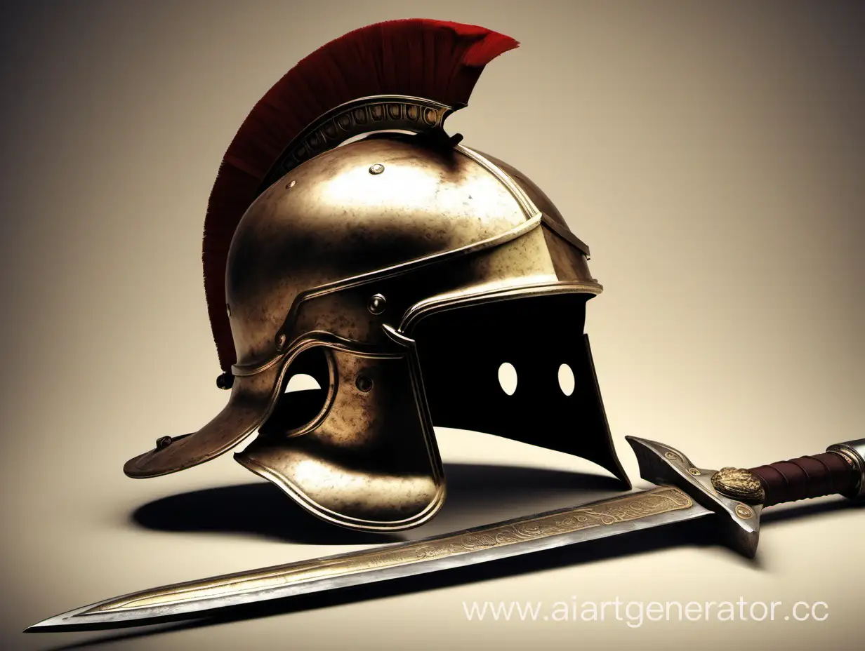 Roman-Soldiers-Helmet-and-Sword-Authentic-Reproduction-for-History-Enthusiasts