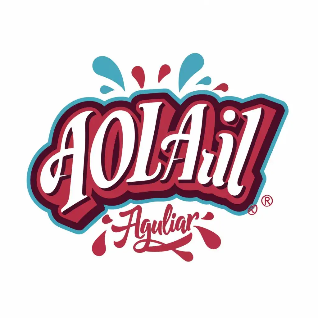 logo, Kool-aid, with the text "Aguliar", typography