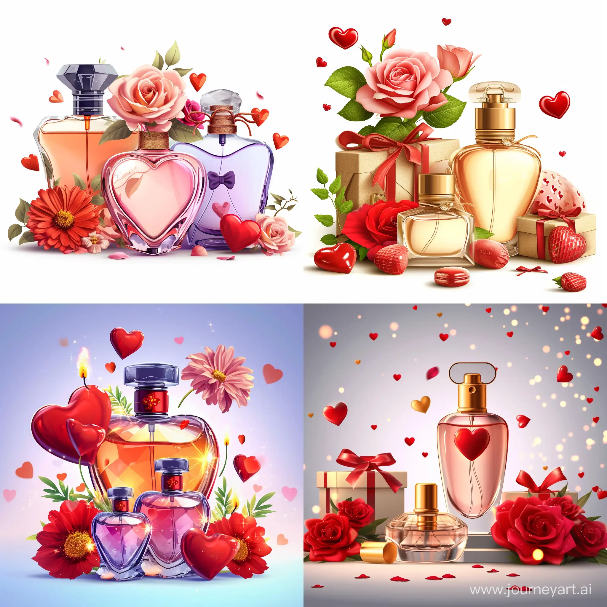 Valentines-Day-Celebration-with-Floral-Perfume-Bottles-and-Gifts