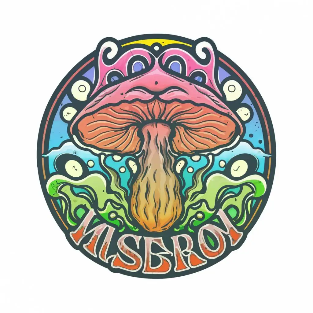 LOGO-Design-For-Psychedelic-Mushroom-Tshirt-Vibrant-Contour-Vector-with-Ultra-Sharp-Details