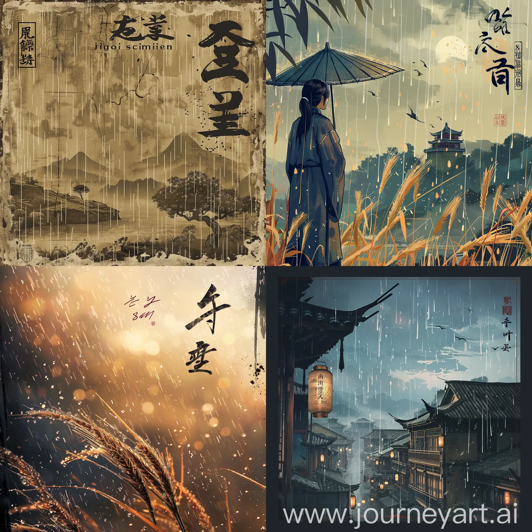 谷雨，海报，江南风，8K