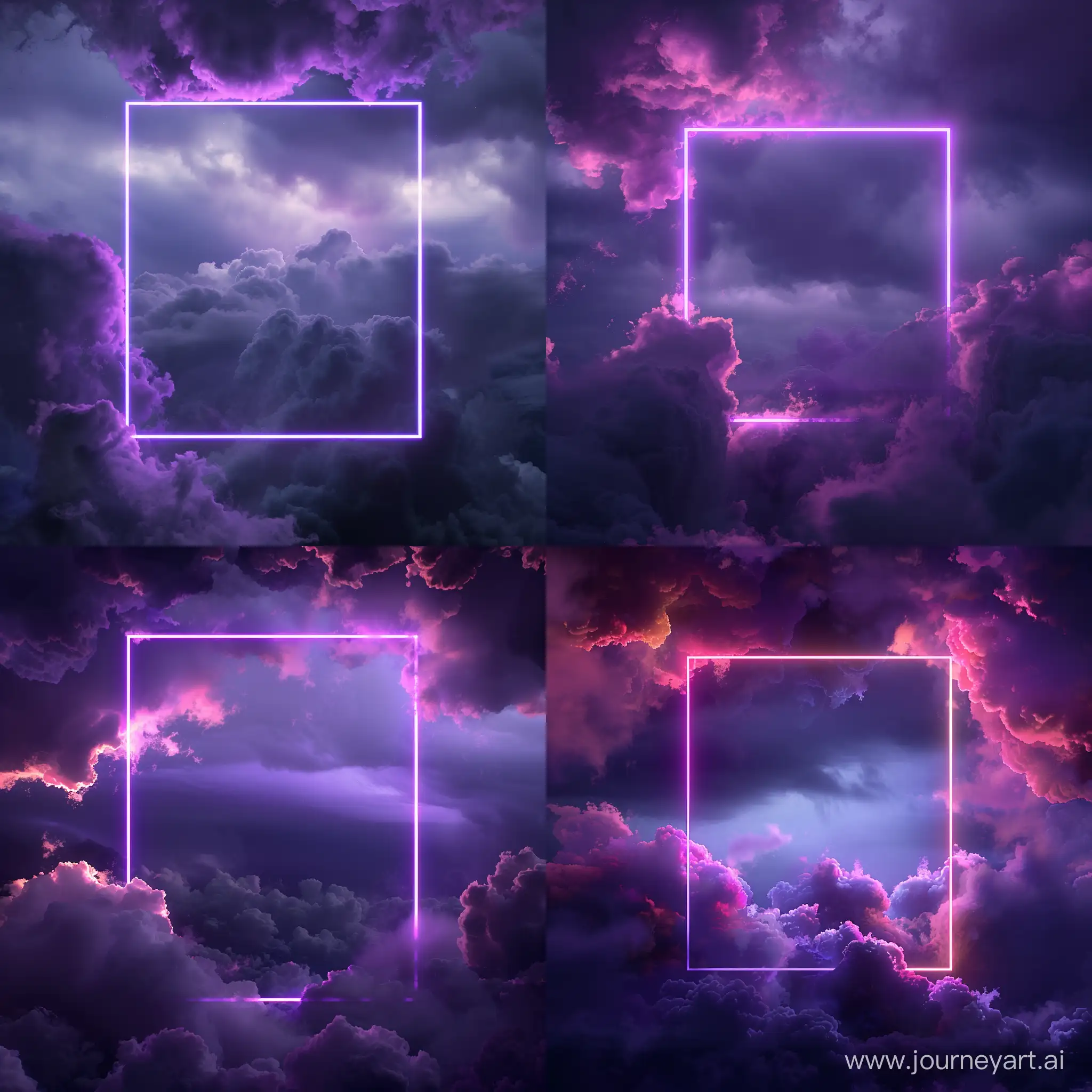 Dreamy-Neon-Purple-Sky-with-Realistic-Cloud-Reflections-at-Night