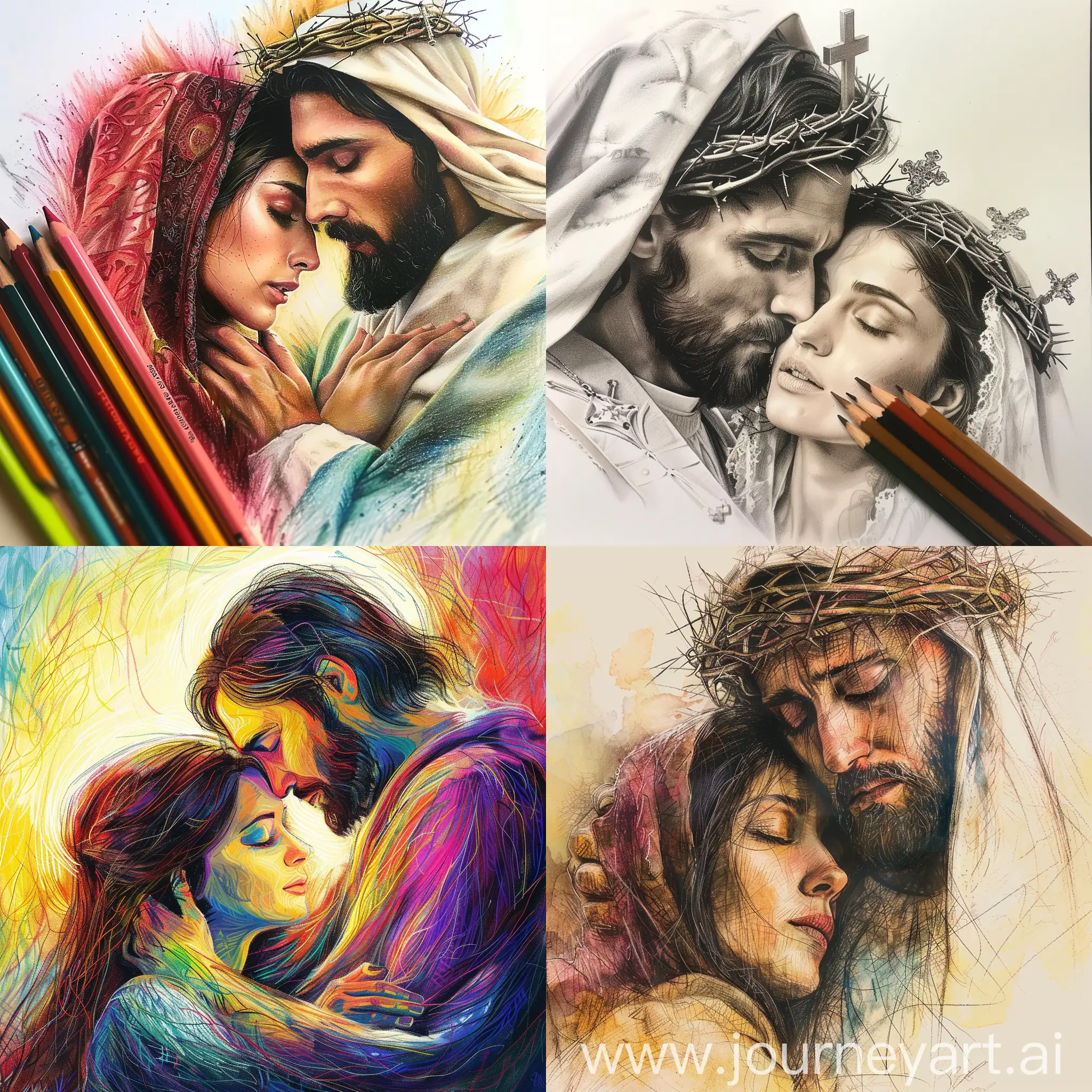 beautiful color graphics drawing religious love is a feat