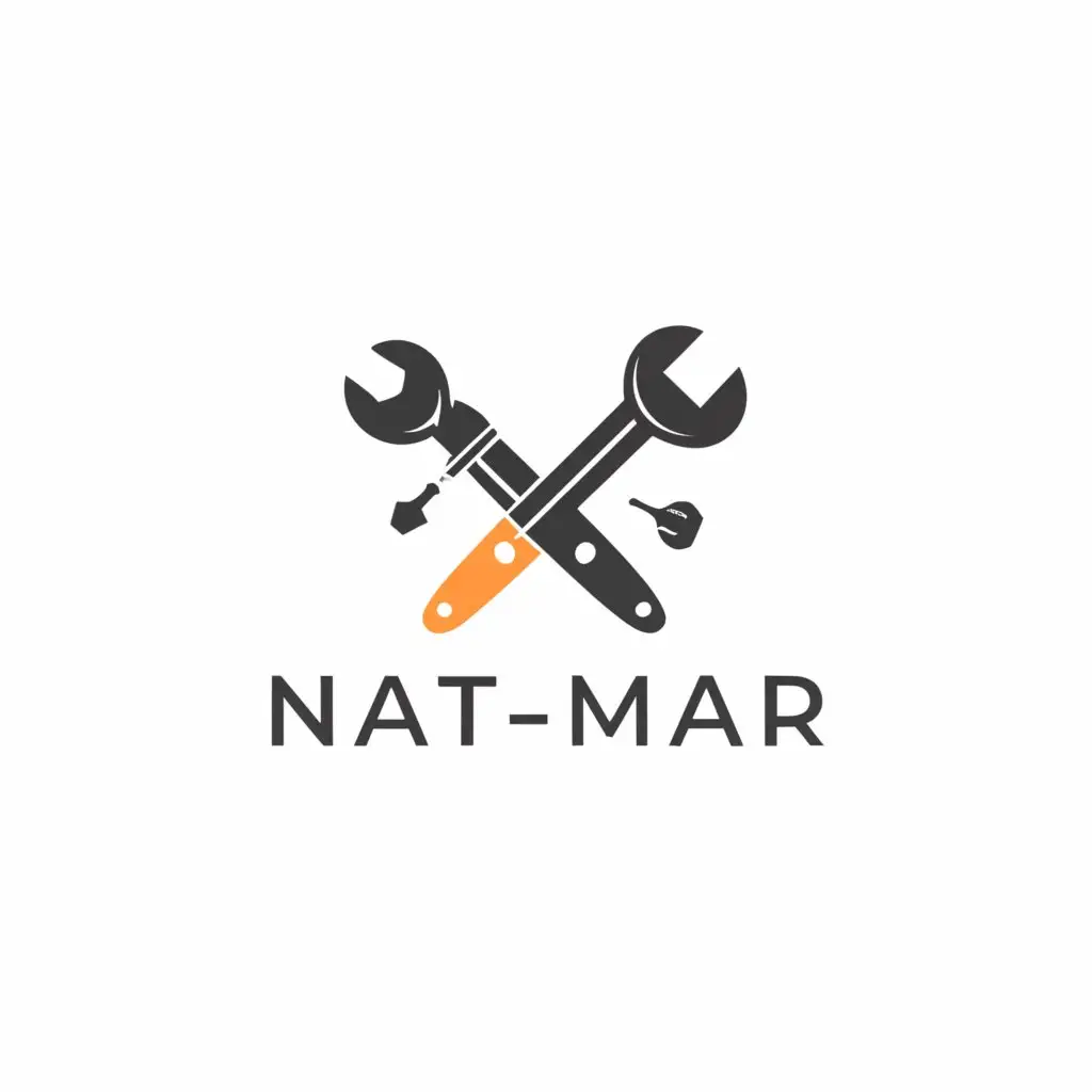 a logo design,with the text "NAT-MAR", main symbol:handyman,Moderate,be used in Construction industry,clear background