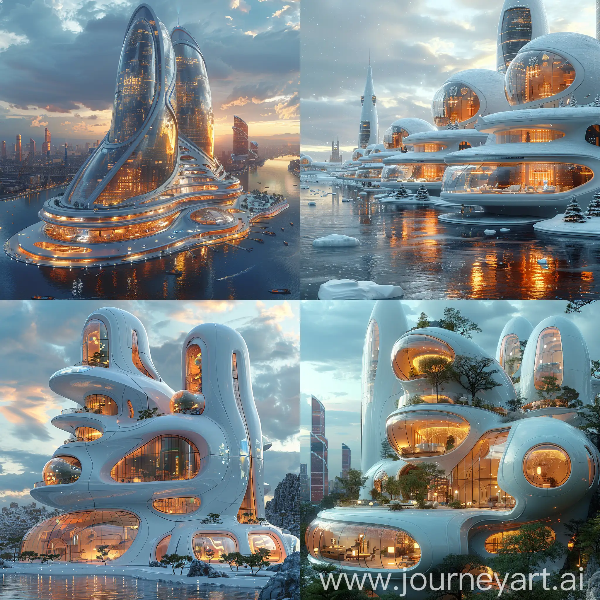Futuristic Moscow, made of ultra-modern materials, made of ultramodern materials, octane render --stylize 1000