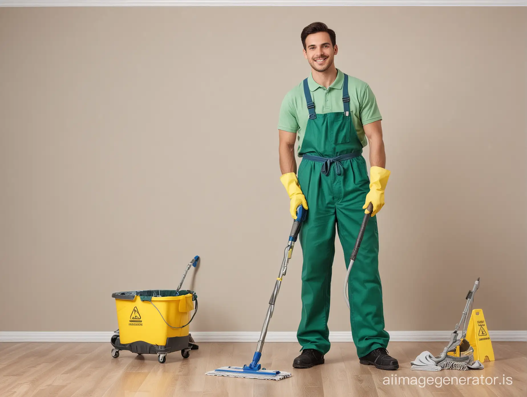 photo on the banner of the main page of the cleaning company's website