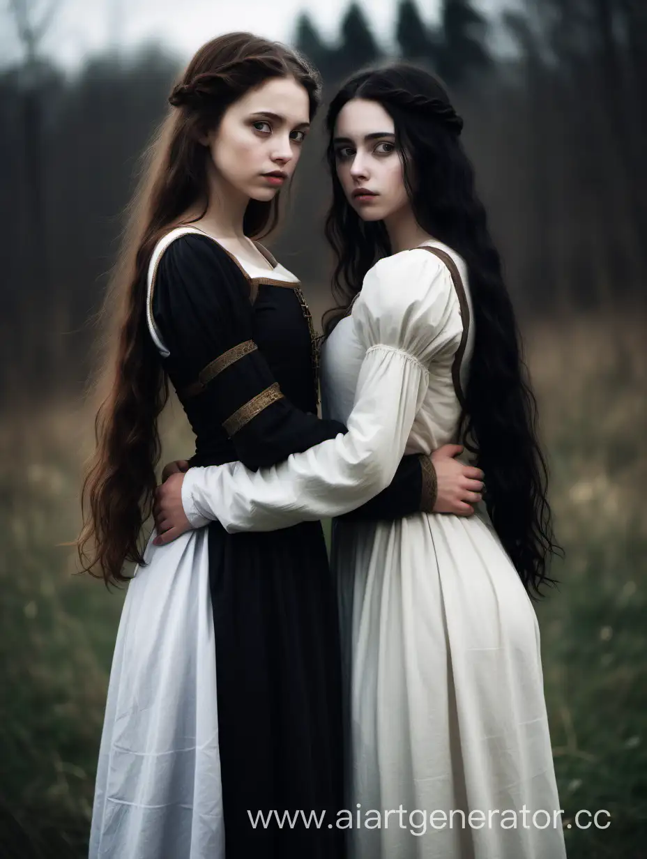 Embracing-Medieval-Sisters-in-Heartfelt-Contemplation