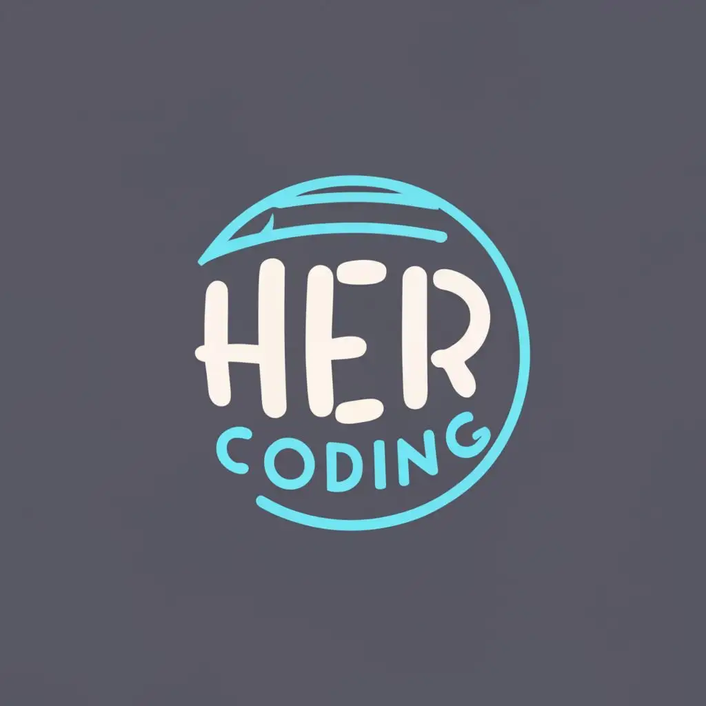 logo, World, with the text "Her Coding World", typography, be used in Technology industry