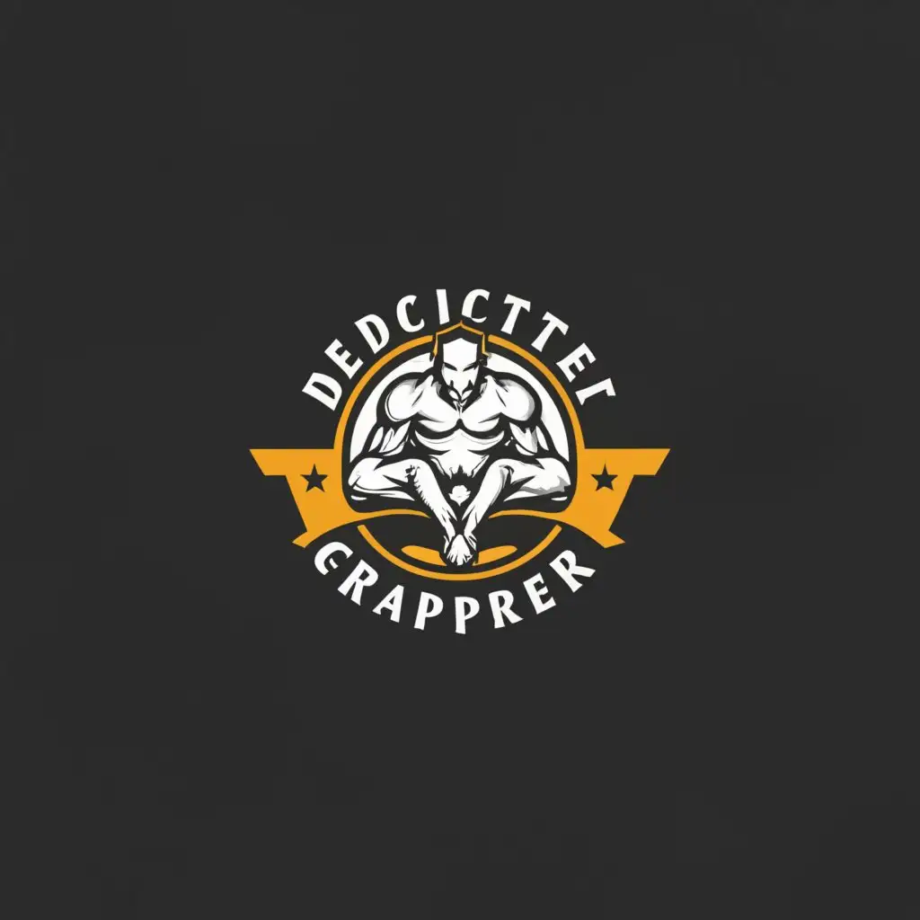 a logo design,with the text "Dedicated Grappler", main symbol: Empowering Submission Grappling Progression with Clear Vision,Moderate,clear background
