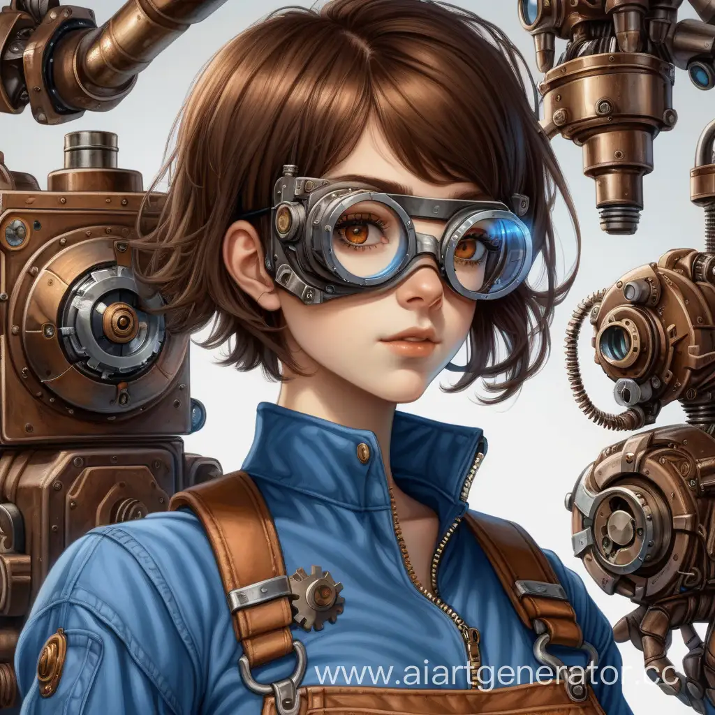 Steampunk-Mechanic-with-Robotic-Limbs-in-Blue-Overalls