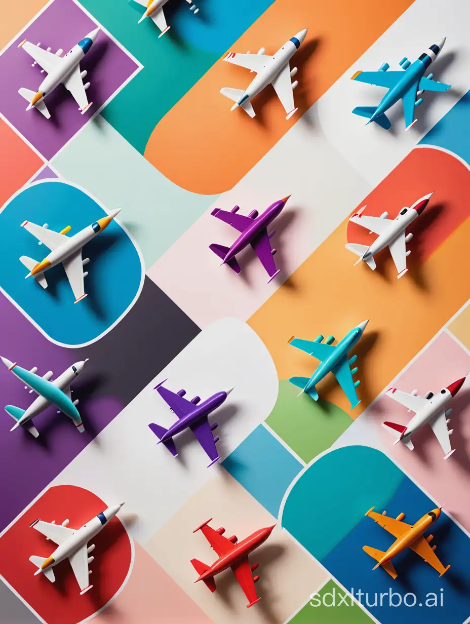 a high resolution image of a wallpaper that shows different colored planes .