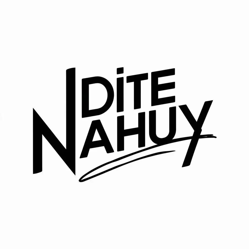 Inscription "Idite Nahuy", signature style, like music artist logo