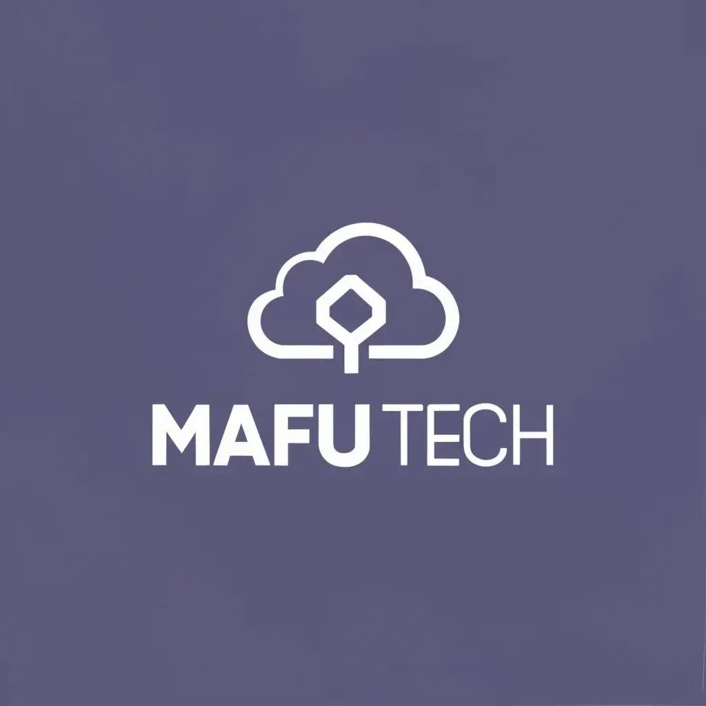logo, cloud database connections, with the text "Mafu Tech", typography, be used in Technology industry, grey and purple