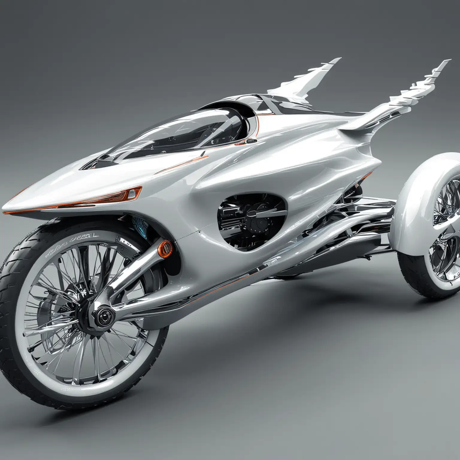 Futuristic supersonic tricycle