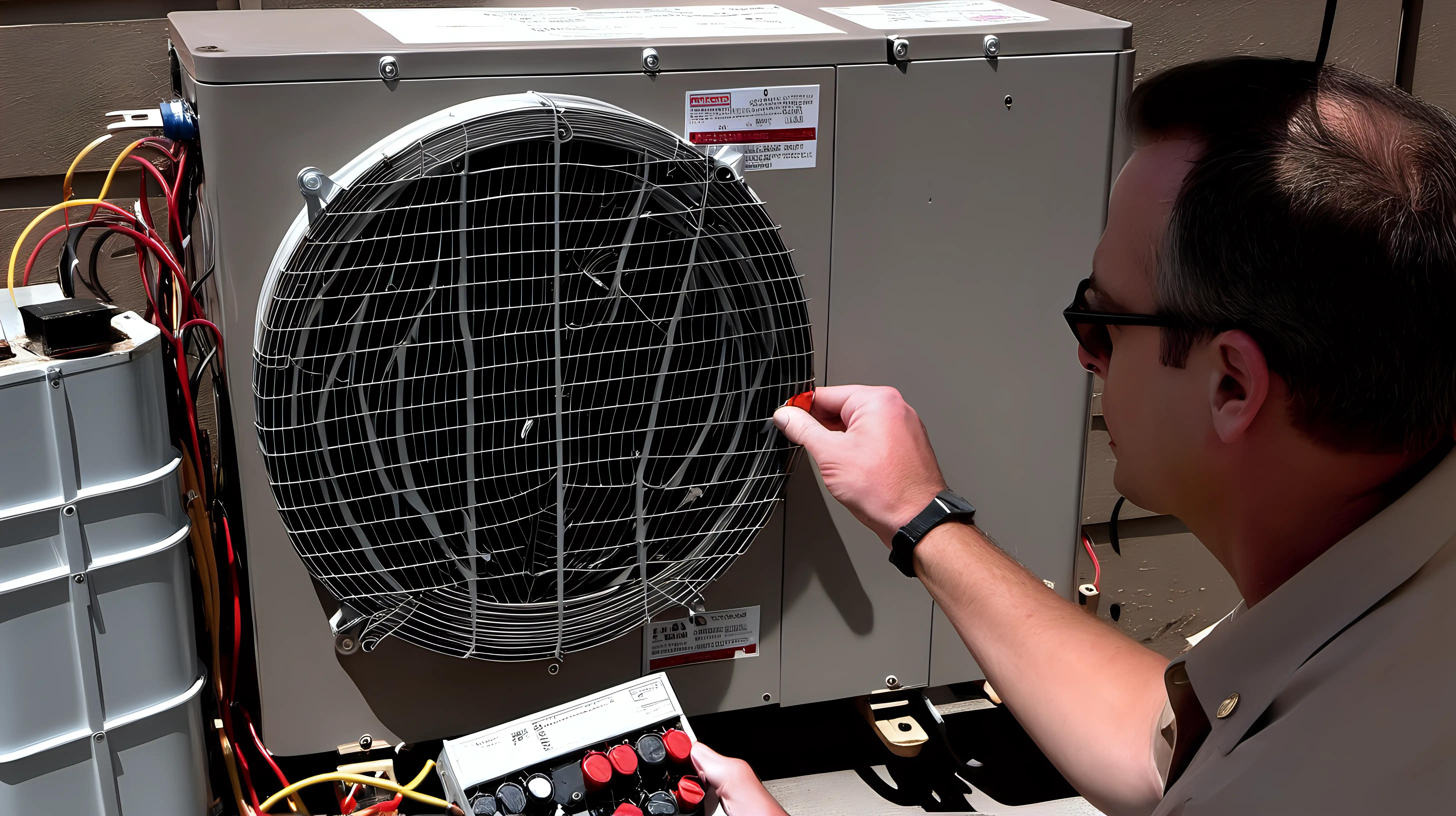 Expert AC Engineer Replaces Faulty Capacitor with Composure