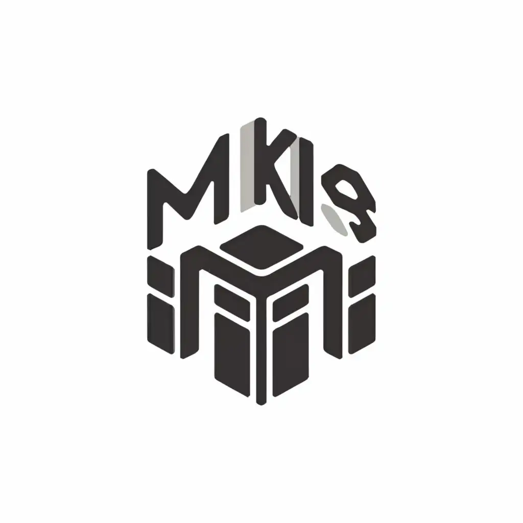 a logo design,with the text "MKAS", main symbol:MKAS,Minimalistic,be used in Construction industry,clear background
