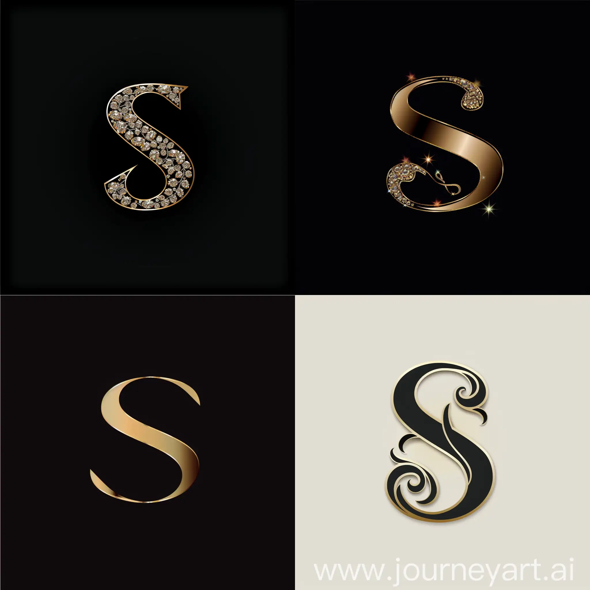 S letter logo design for jewellery shop in vector