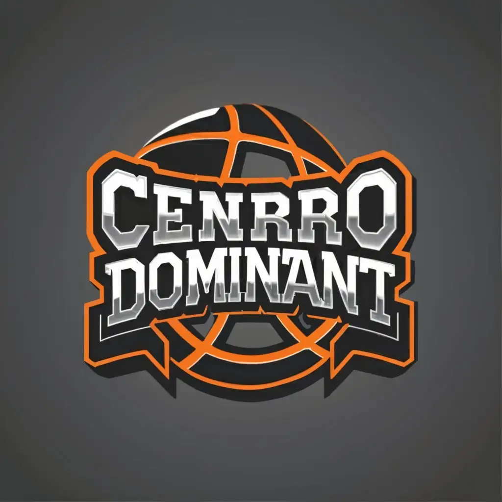 a logo design,with the text "centro dominant", main symbol:basketball,Moderate,clear background