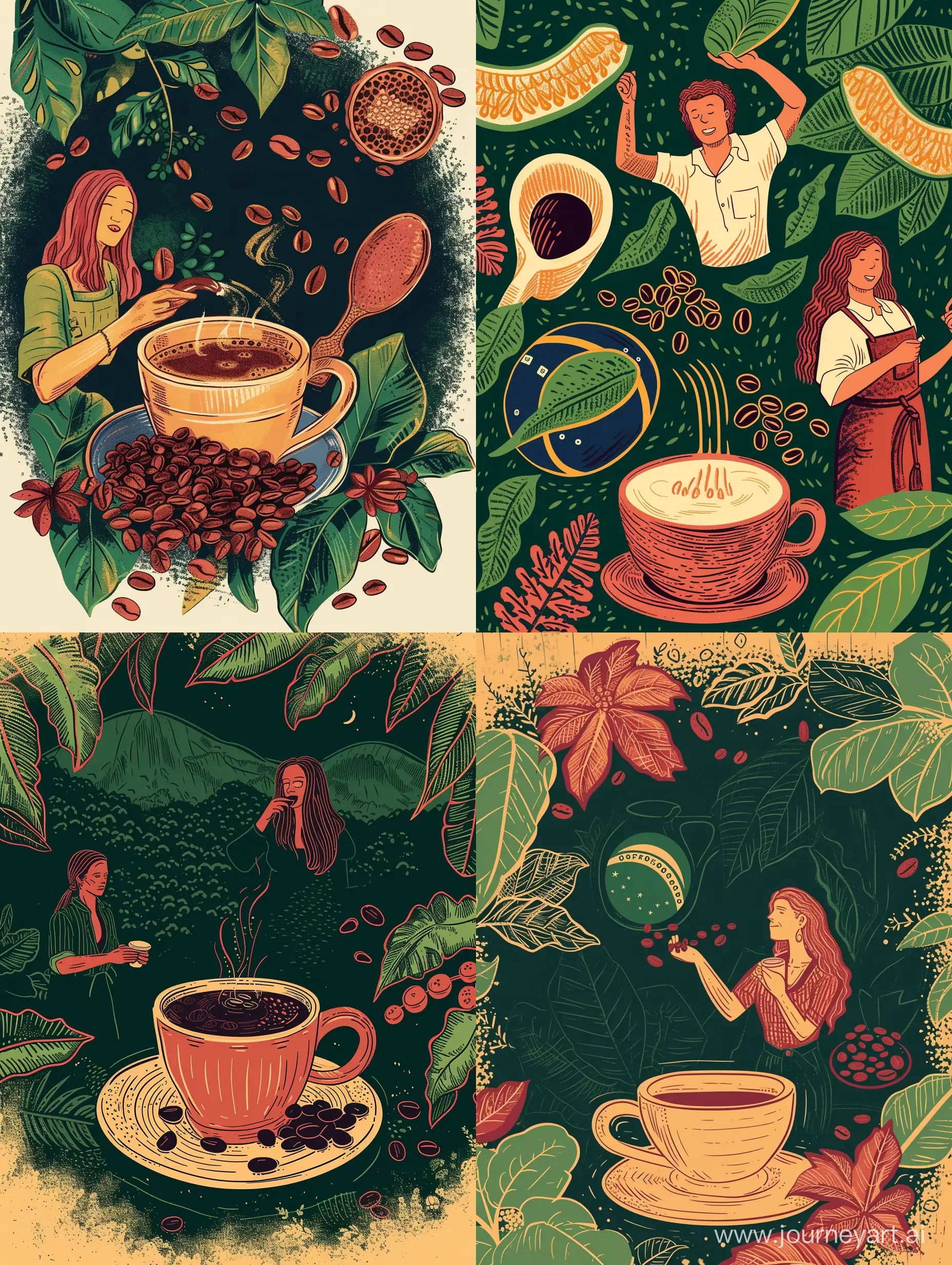 Brazilian-Coffee-Culture-Illustration-of-Coffee-and-Brazilian-Symbols