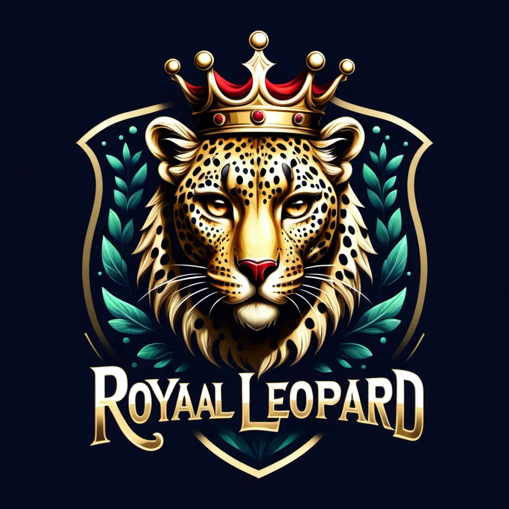 A royal Leopard logo for t-shirt, 1410 pixel by 1200 pixel