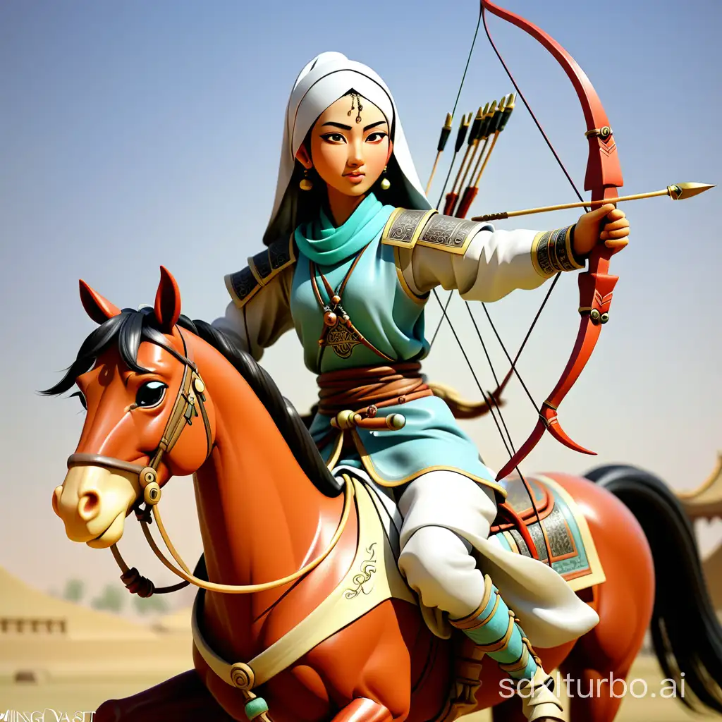 female abbasid ming dynasty horse archer