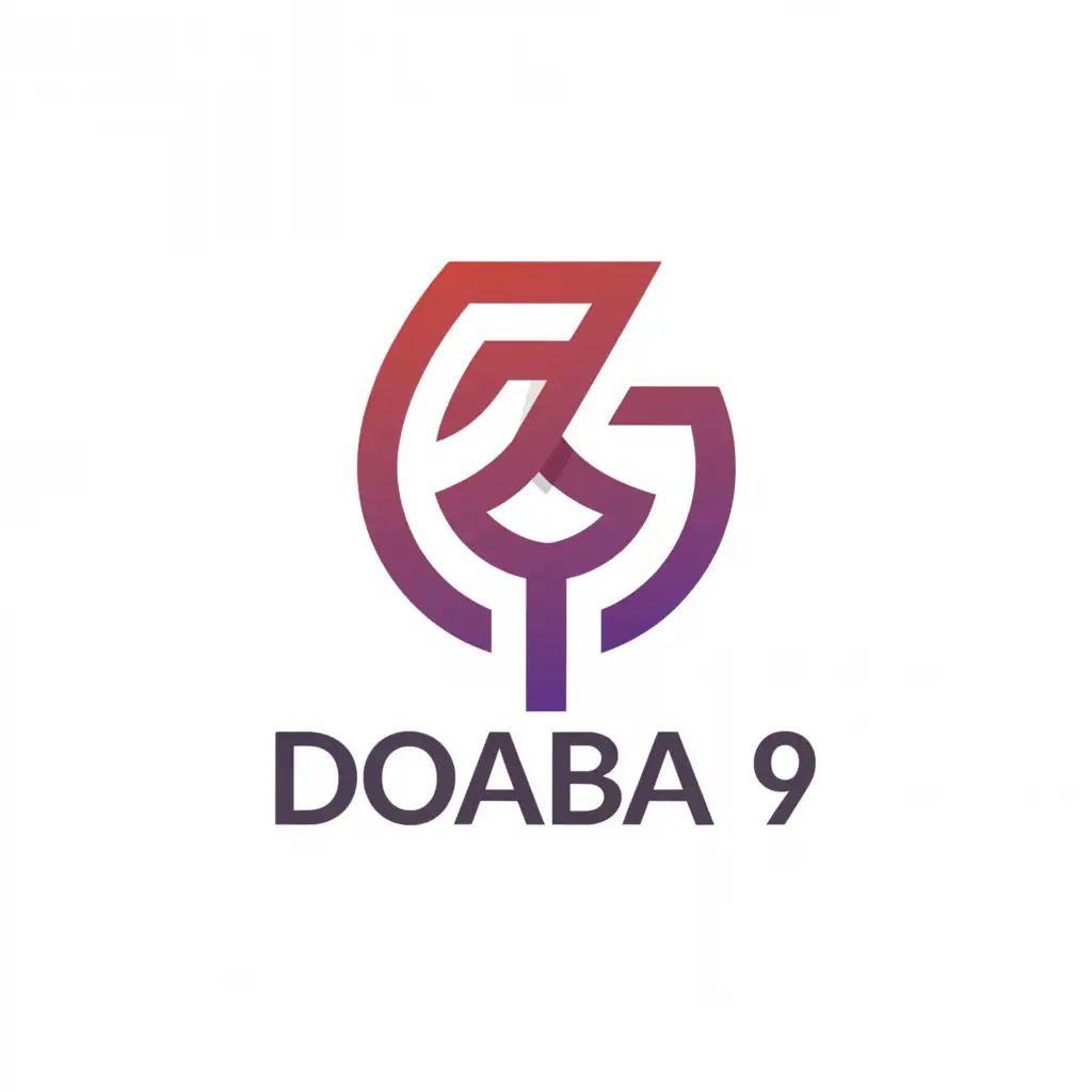 a logo design,with the text "Doaba 9", main symbol:Baar wine glass,Minimalistic,be used in Restaurant industry,clear background