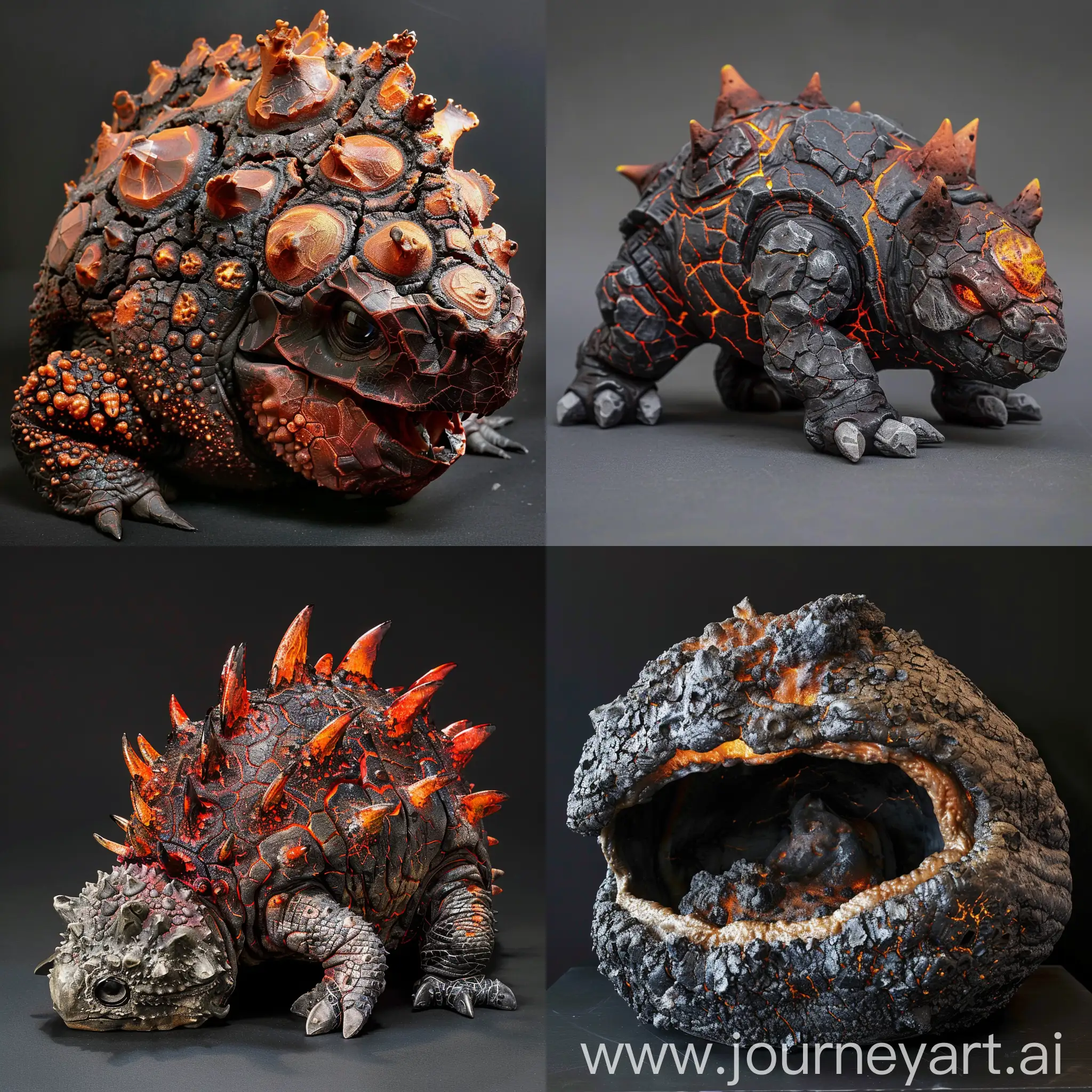 Gigantic-Tarrasque-Sculpture-Crafted-from-Cooled-Magma
