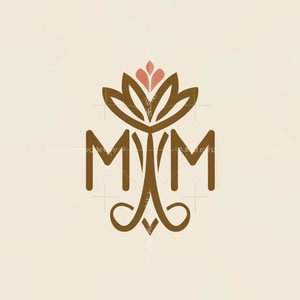a logo design,with the text "mm", main symbol:flower and love ,Moderate,clear background