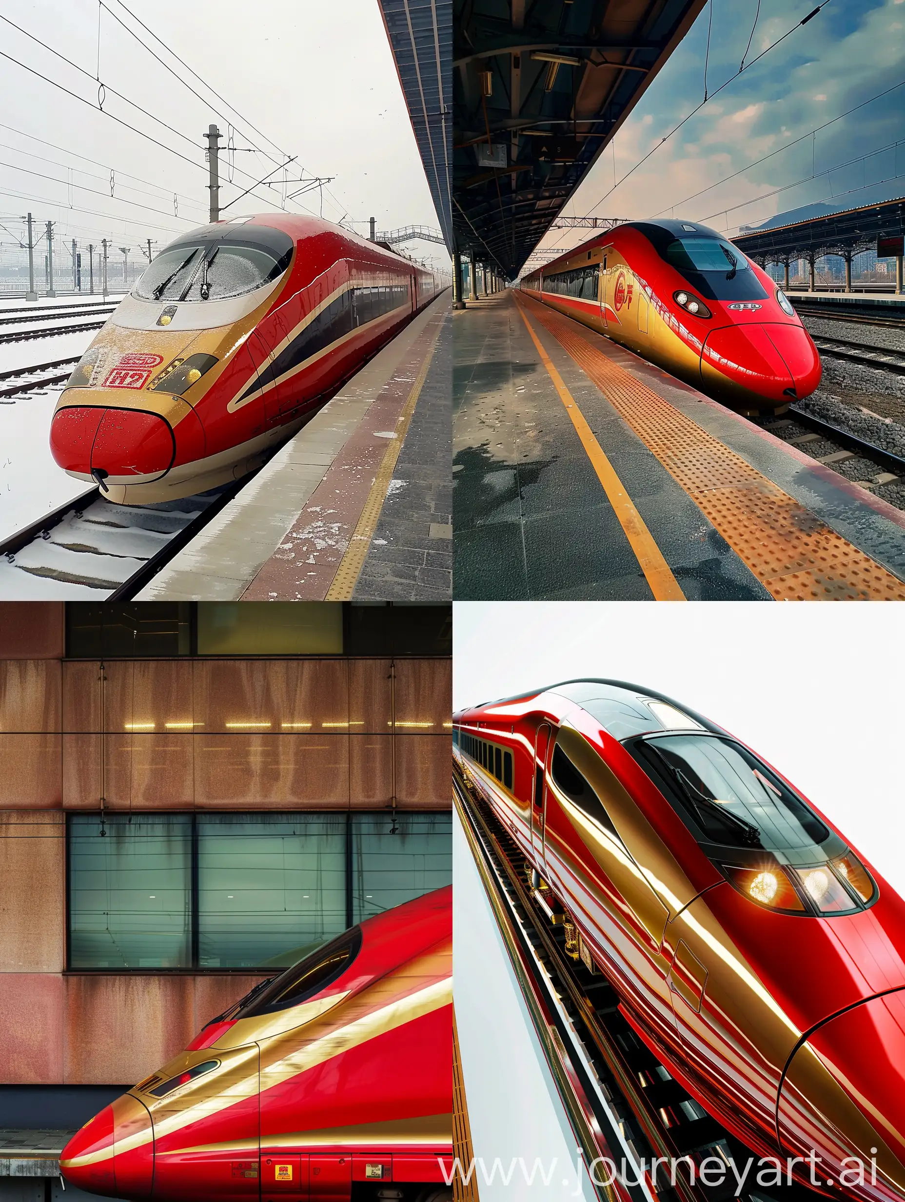 Vibrant-HighSpeed-Rail-in-Red-and-Gold
