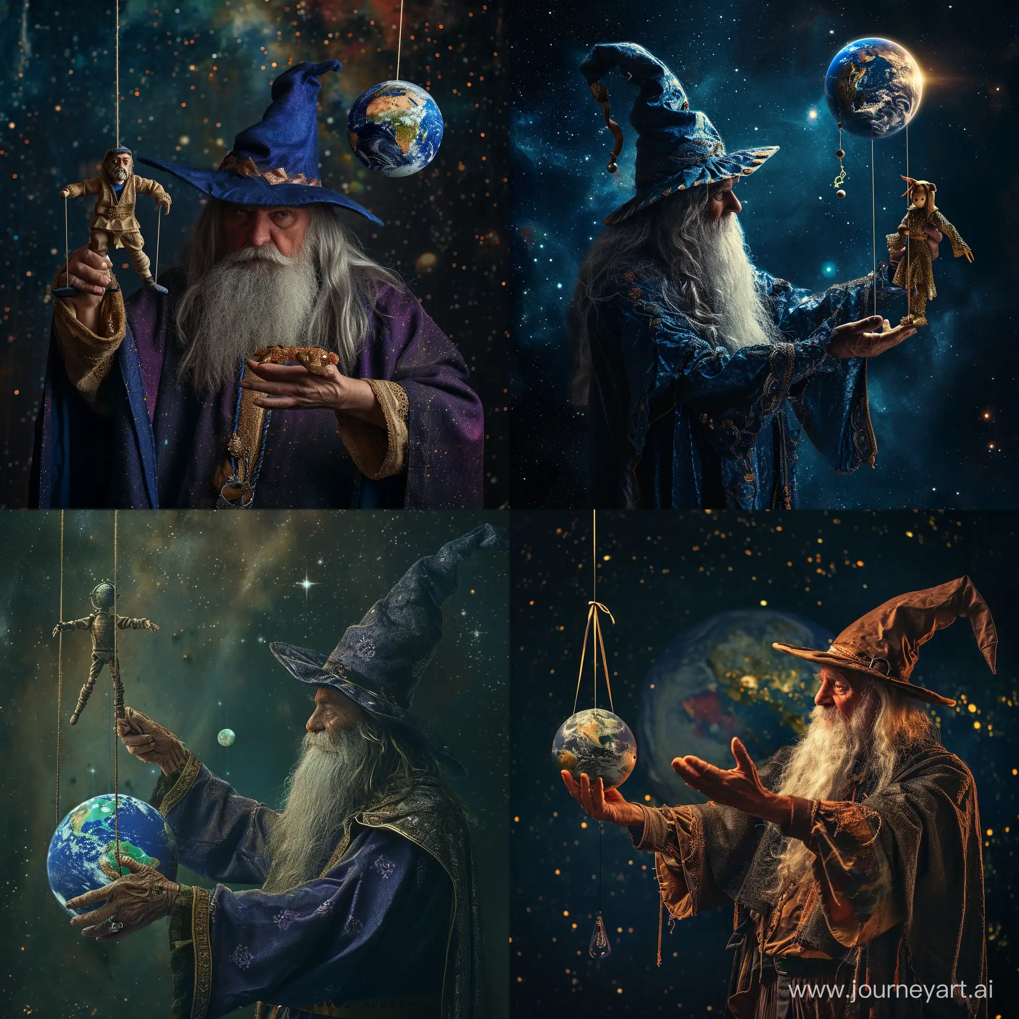 Enchanting-Wizard-with-Earth-Puppet-Art