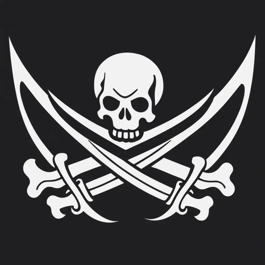 Pirate flag of a ghost pirate crew