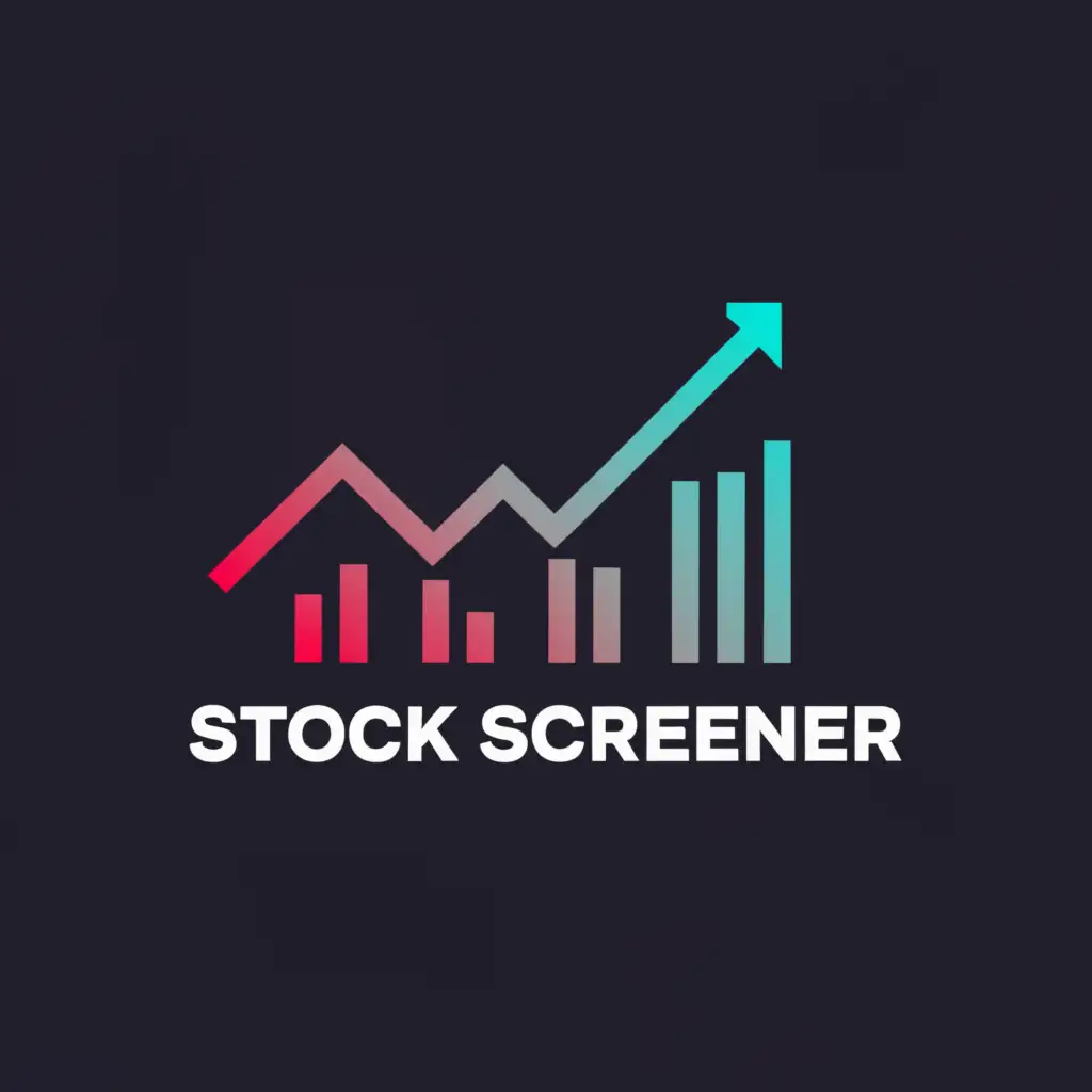 a logo design,with the text "Stock Screener", main symbol:stock market price,Minimalistic,be used in Finance industry,clear background