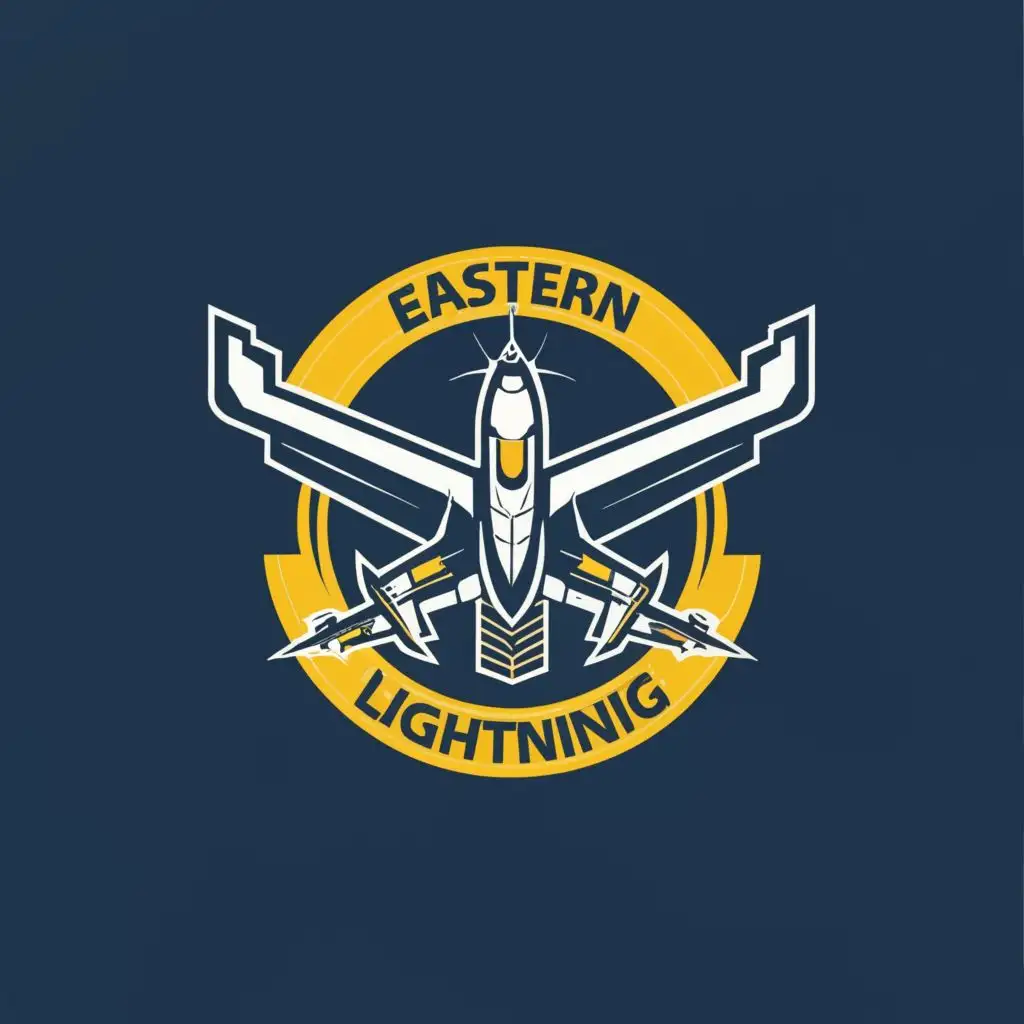 logo, F14 squadron tag.Lightning, with the text "Eastern lightning", typography, be used in Technology industry