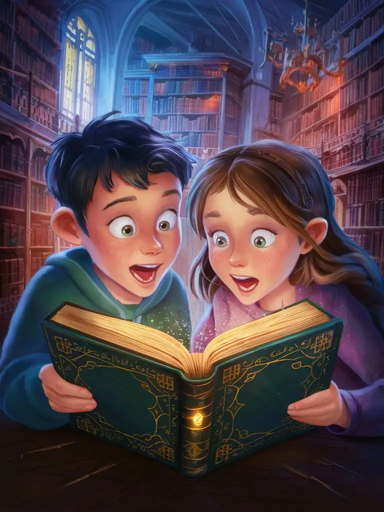 Curious-Children-Discovering-Magic-in-a-Grand-Library