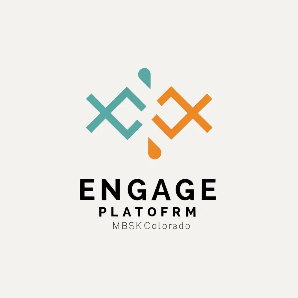 a logo design, with the text 'Engage Platform By MBSK Colorado', main symbol:connecting people,Minimalistic,be used in Technology industry,clear background