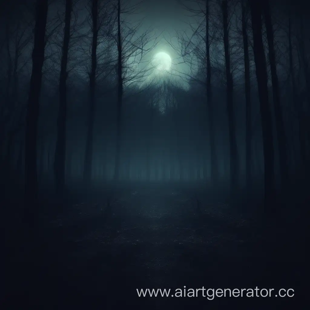 Mysterious-Night-Forest-in-Dark-Blur