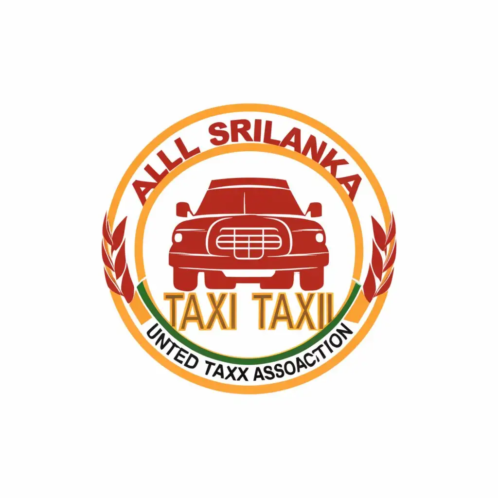 a logo design,with the text "All Sri Lanka United Taxi Drivers Association", main symbol:vihacle,Moderate,clear background