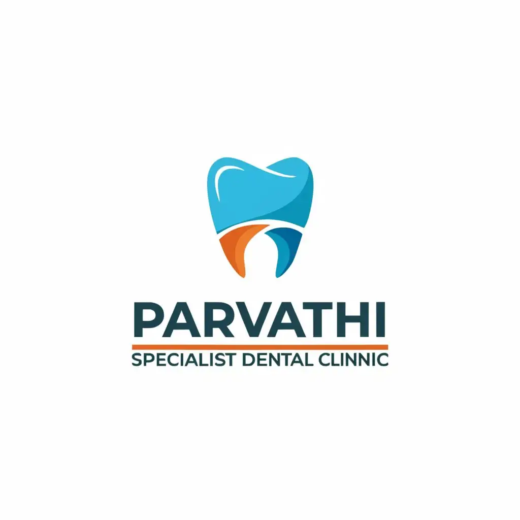 a logo design,with the text "Parvathi Specialist Dental Clinic", main symbol:smile,Moderate,be used in Medical Dental industry,clear background
