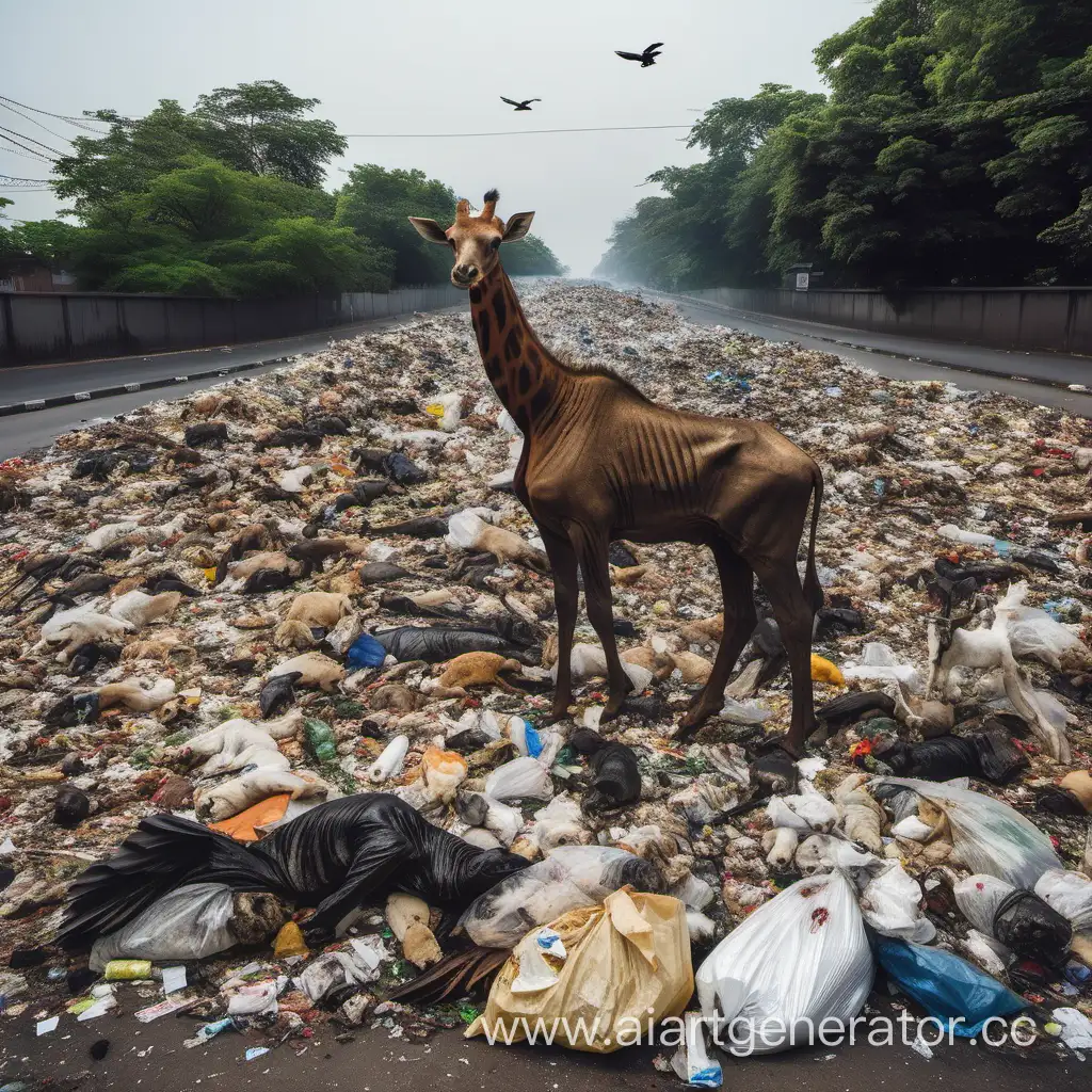 Animals die because of garbage
