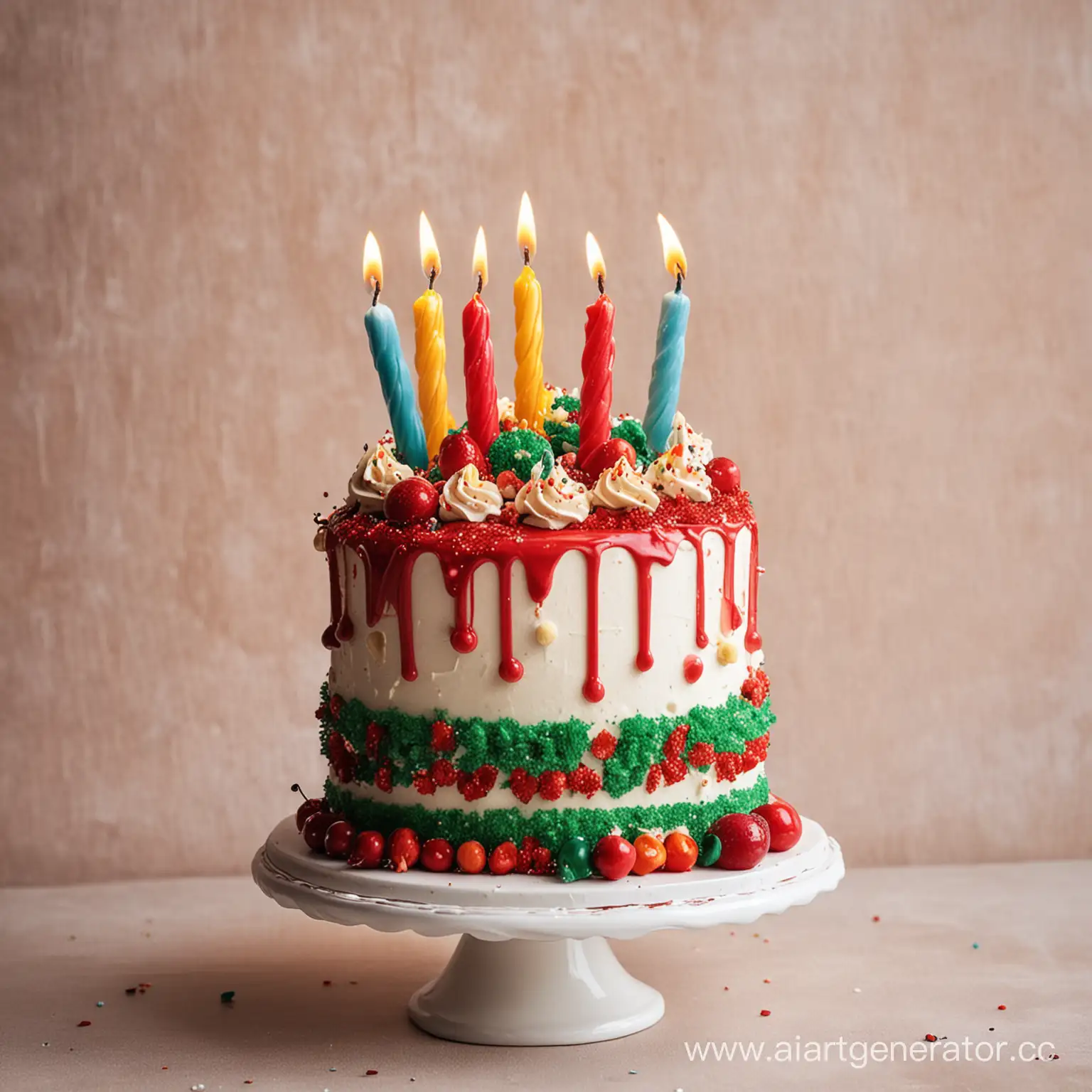 праздничный торт С днём рождения