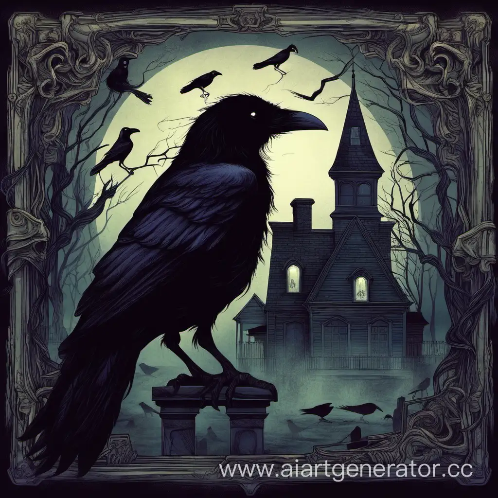 Mysterious-Raven-in-Moonlit-Forest