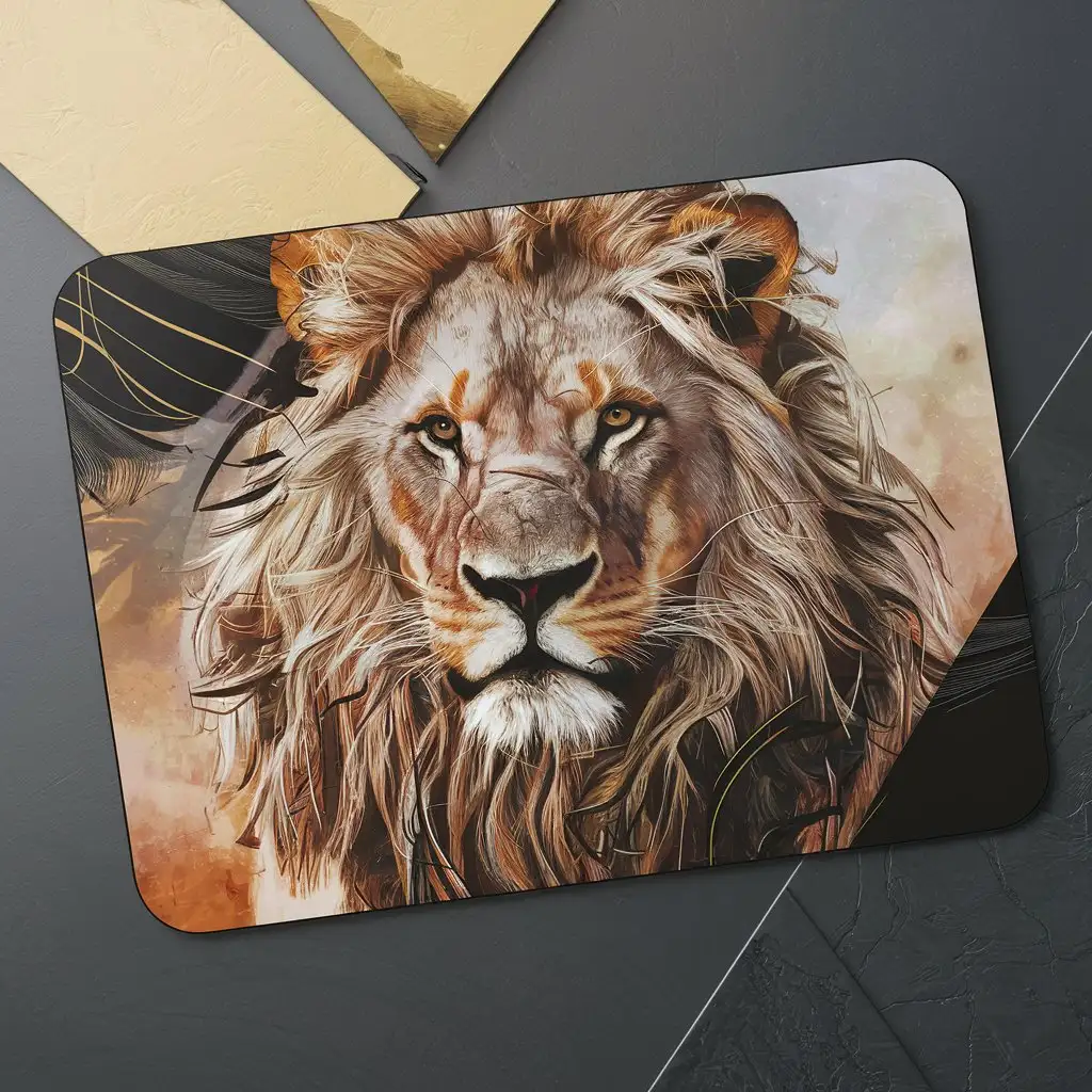 cool realistic animal 
rectangular mouse pad design