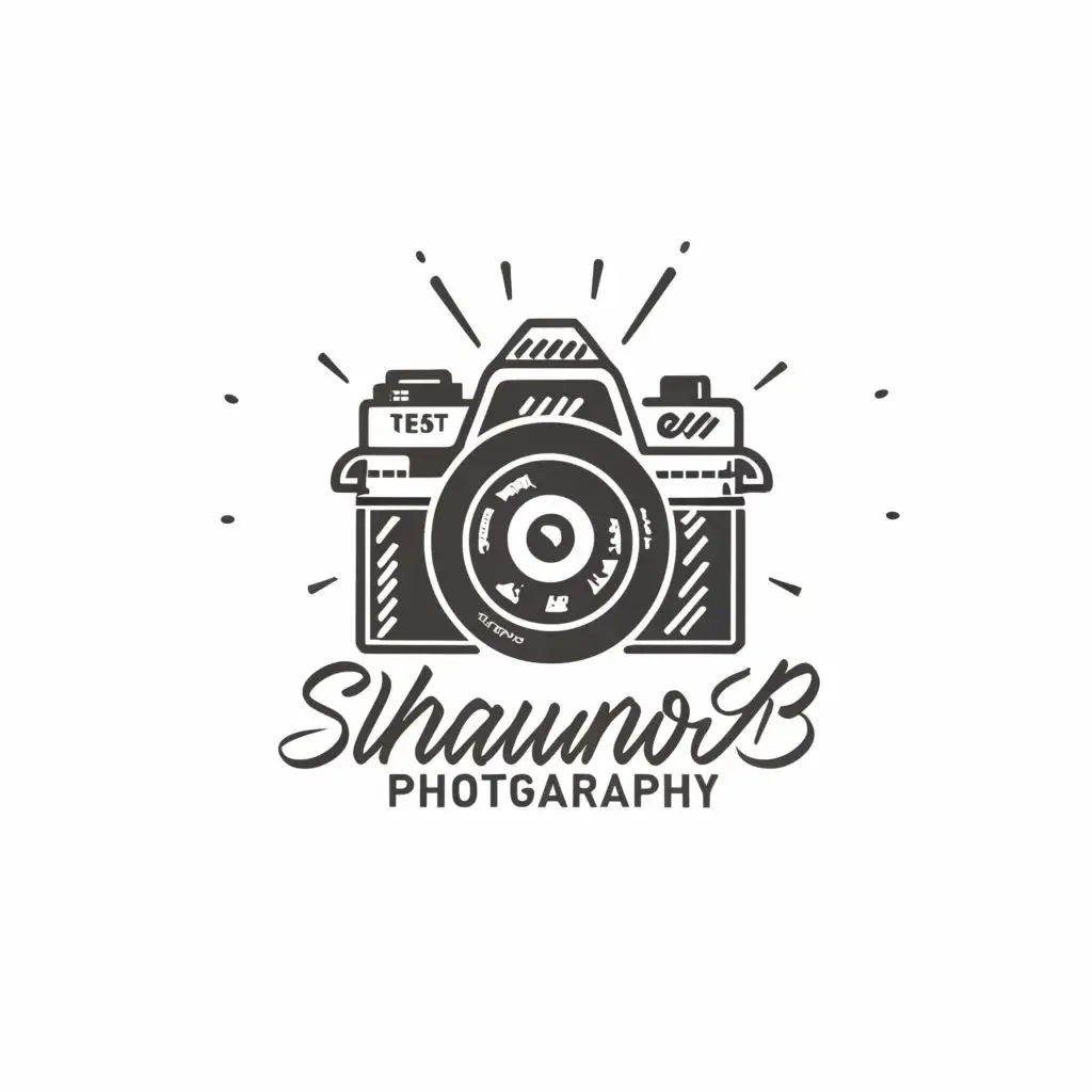 logo, Camera, with the text "ShaunOB Photography", typography