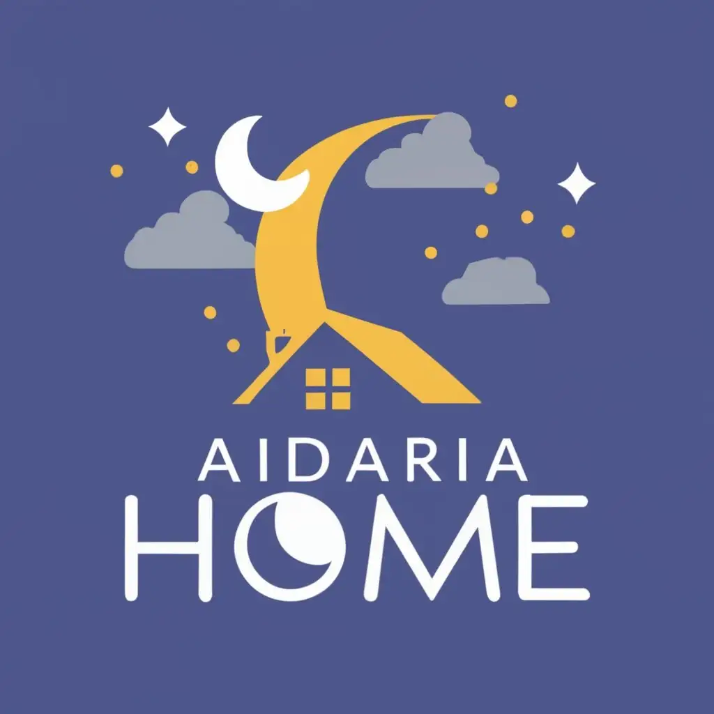 LOGO-Design-For-Aidariya-Home-Moonlit-House-with-Elegant-Typography