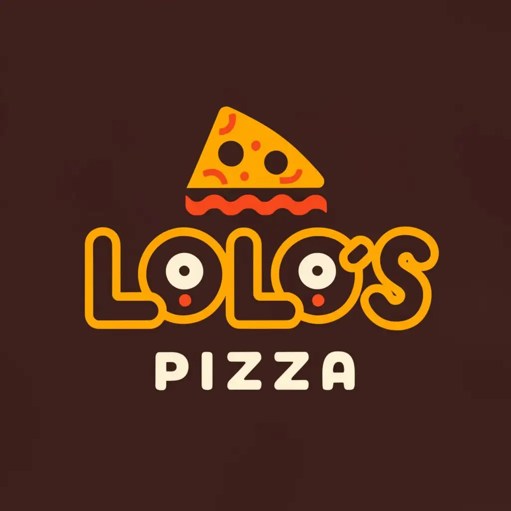 LOGO-Design-For-Lolos-Pizza-Retro-PacMan-Theme-for-Authentic-Pizzeria-Experience