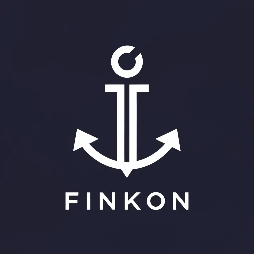 a logo design,with the text "FINKON", main symbol:Construction of a ships,complex,be used in Finance industry,clear background