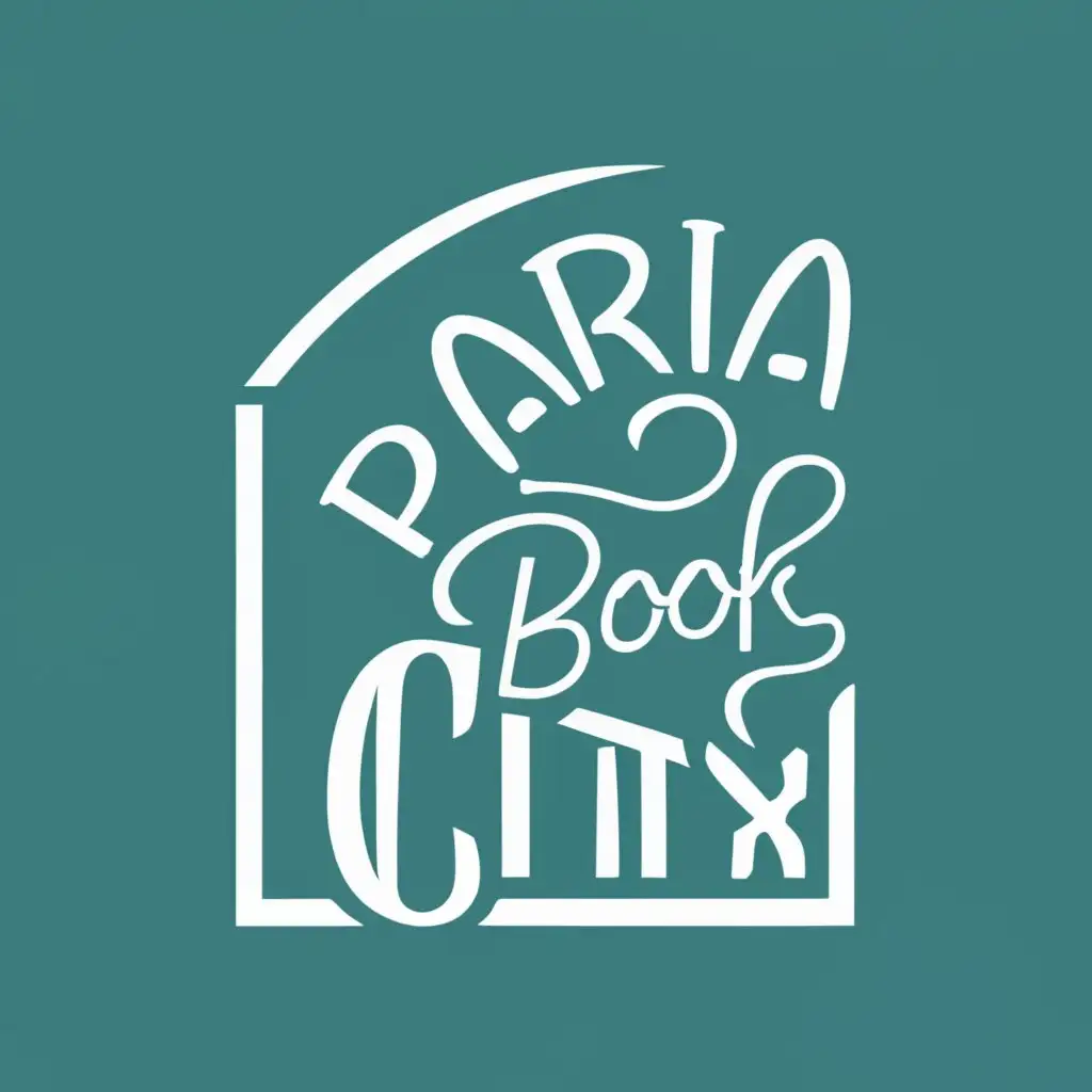 logo, book, with the text "paria book city ", typography, be used in Retail industry