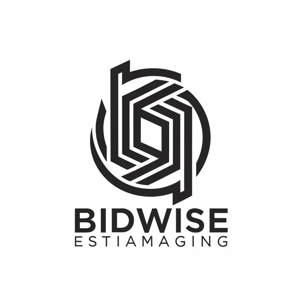 a logo design,with the text 'Bidwise Estimating', main symbol:Logo,complex,be used in Construction estimating industry,clear background, presence of b and W in the logo symbol